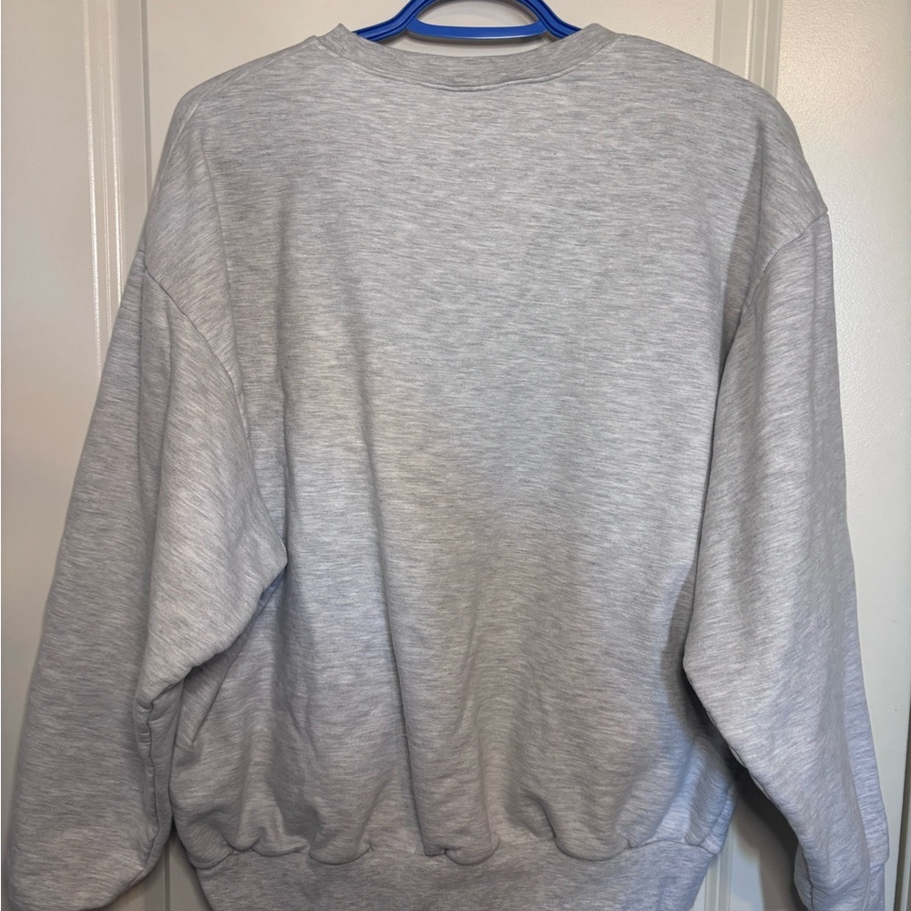 Lonely ghost “ghostly florals” Gray Crewneck Sweater fits small (like a m/l) - Picture 4 of 4